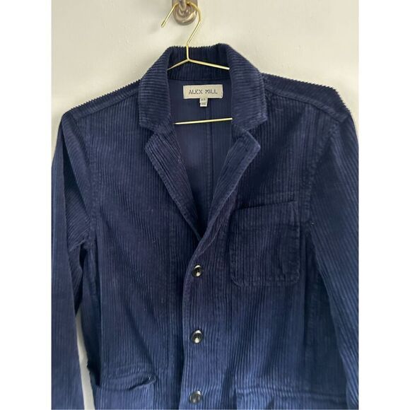 Alex Mill Navy Blue Boyish Corduroy Blazer Jacket Size XS Huckberry - Picture 3 of 15